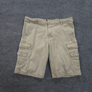 Ecko Unltd Shorts‎ Mens 34 Tan Cargo Logo Casual Hip Hop Street Wear Skater Y2K
